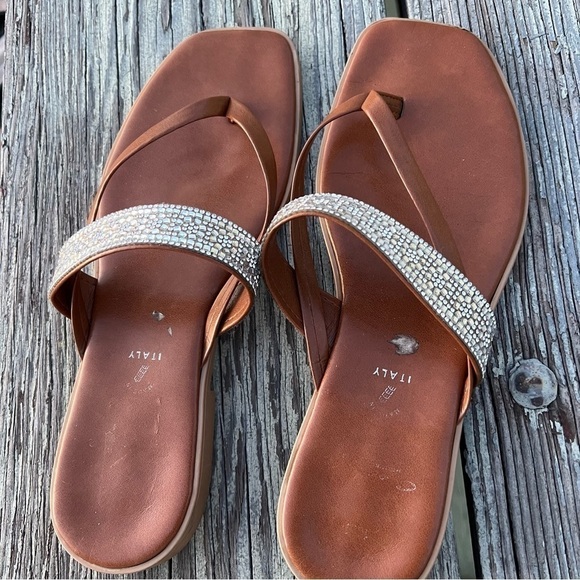 Italian shoemakers rhinestones summer sandals - Picture 6 of 9